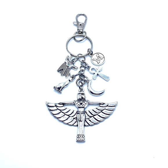 Egyptian Goddess Isis Keychain Bag Charm - Picture 5 of 8